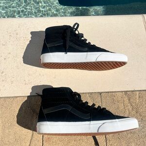 Vans Black and White High-Top Sneakers custom made online
